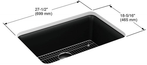KOHLER 28000-CM6 Cairn Sink, 27 in, Matte White