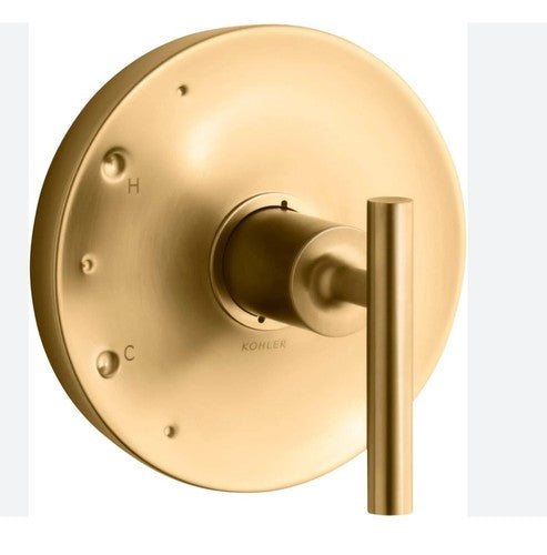 Kohler Purist Valve Trim, Moderne Brushed Gold, New, One way Valve Trim