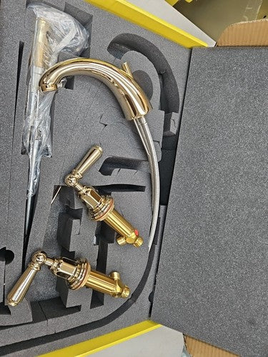 Perrin and Rowe U.3760L-EG-2 Edwardian 1.2 GPM Widespread Bathroom Faucet with Pop-Up Drain Assembly