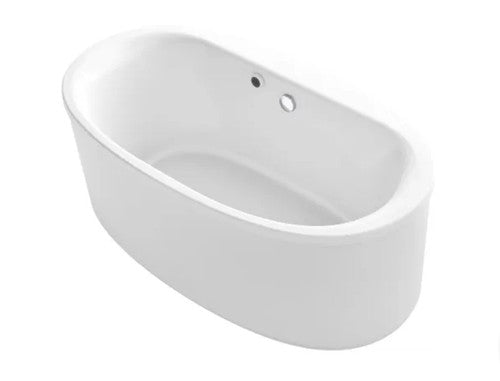 Kohler Sunstruck 65-1/2" Free Standing Soaking Bathtub with Center Bask Heating