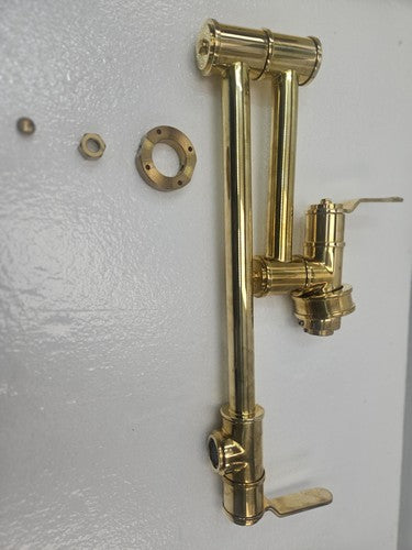 Perrin & Rowe U.4599HT-ULB-2 Wall Mount Pot Filler Faucet UNLACQUERED BRASS