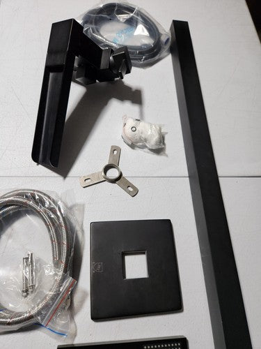 Anzzi Union Floor Mounted Claw Foot Tub Filler Built-In Diverter FS-AZ0059 Black
