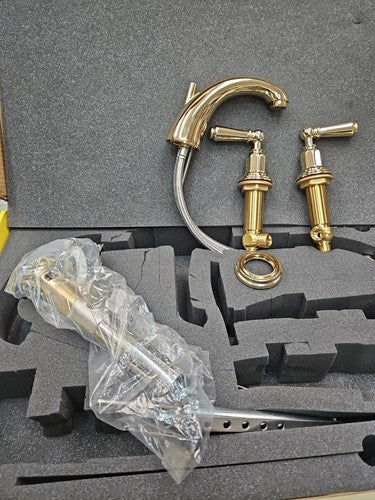 Perrin and Rowe U.3760L-EG-2 Edwardian 1.2 GPM Widespread Bathroom Faucet with Pop-Up Drain Assembly