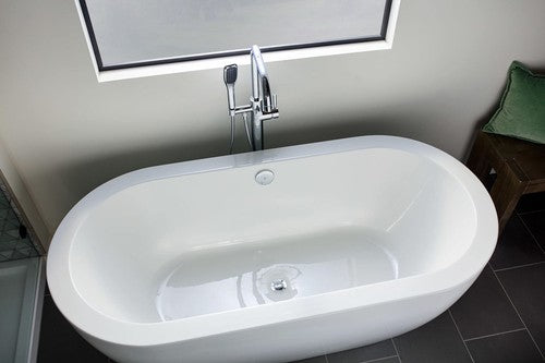 Miseno MTF194 Floor Mounted Tub Filler with Single Function Hand Shower