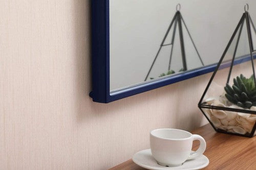 Elegant Decor Metal Frame Rectangle Mirror 24x 32 inch in Blue