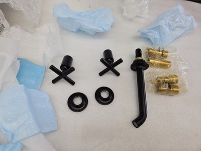 Kohler K-T14413-4-BL Purist 1.2 GPM Wall Mounted Widespread Bathroom Faucet
