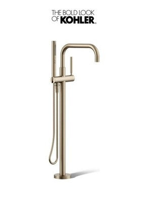 Kohler K-T97328-4-BV Purist Freestanding Tub Filler Brushed Bronze