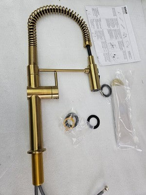 Kohler K-22973-2MB Crue Semi-Professional Single Hole Kitchen Faucet with Three-Function Spray Head