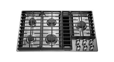 Kitchenaid KCGD506GSS 36in Gas Downdraft Cooktop 5 Burners IN-STOCK, WARRANTY