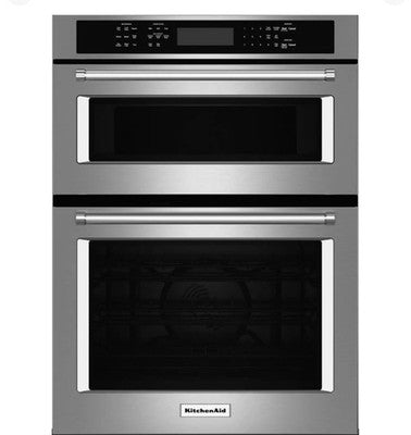 KITCHENAID 27" 5.7 cu. ft Double Combination Electric Wall Oven - KOCE507ESS