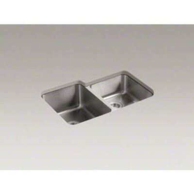 KOHLER K-3177-NA Undertone Large/Medium Undercounter Kitchen Sink, Stainless Ste