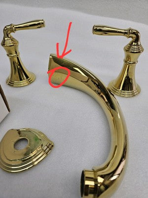 Kohler K-T398-4-PB Devonshire Non-Diverter Deck Mounted Roman Tub Filler Trim with Metal Lever Handles