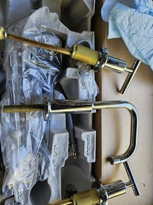 Kohler K-14406-4-CP Purist 1.2 GPM Widespread Bathroom Faucet with Pop-Up Drain Assembly