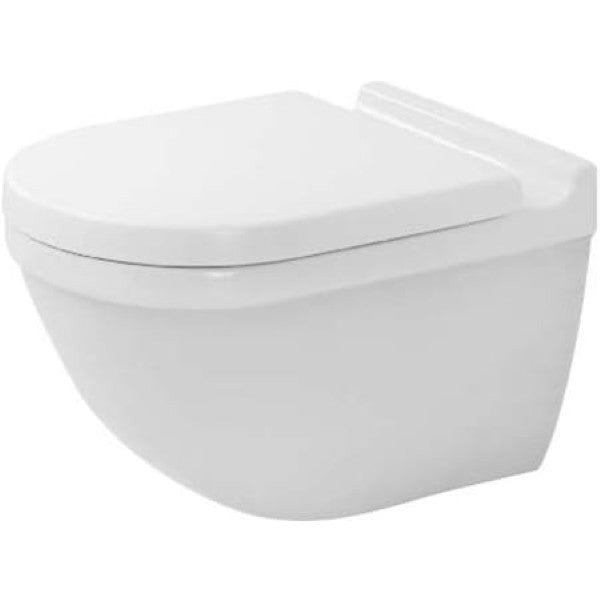 Duravit 2225090092 Starck 3 0.8-1.6 GPF Dual Flush Wall Mounted One Piece Round Toilet - Less Seat