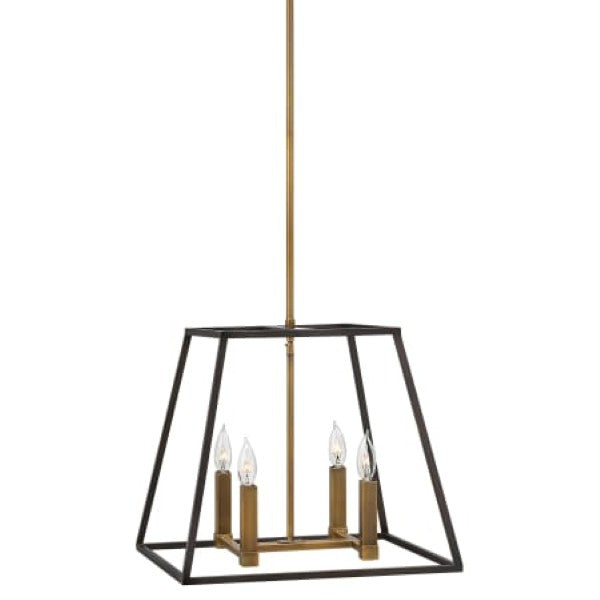 Hinkley Lighting 3334BZ Fulton 4 Light 18 Wide Indoor Lantern Pendant