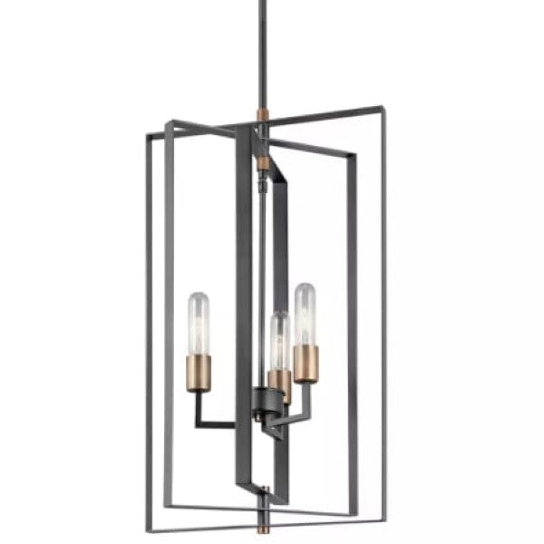 Kichler 43983BK Taubert 3 Light 15" Wide Pendant