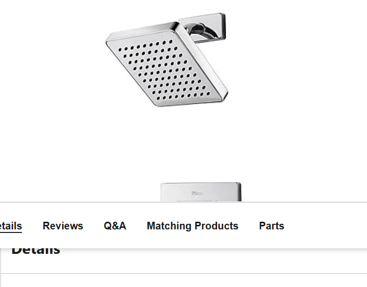 Pfister LG89-7DFC Kenzo Faucet Valve Trim Single Handle Pressure Balanced with Raincan Shower Head