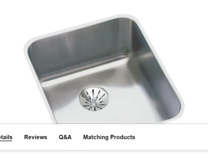 Elkay ELUHAD131655PD Lustertone 16" Undermount Single Basin Stainless Steel Kitchen Sink with Basket Strainer