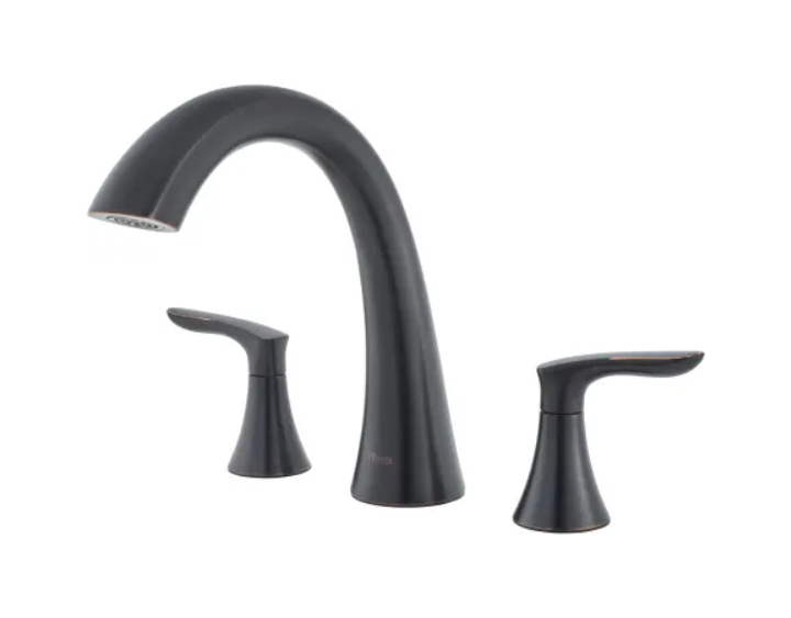 Pfister RT6-5WRY Weller Deck Mounted Roman Tub Filler Trim with Lever Handles - Less Rough In Valve