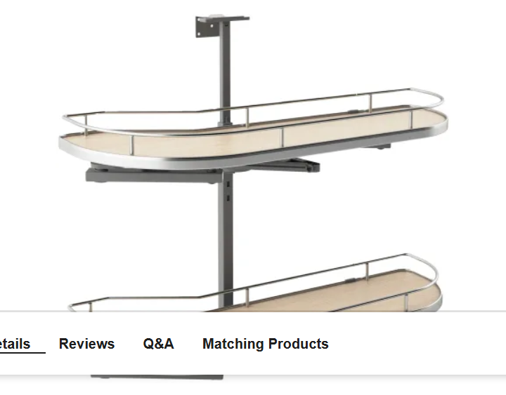 Rev-A-Shelf 587-12-RMP #5 Modern 32-3-4"W Soft Close Pull Out Pivot - Swivel Two