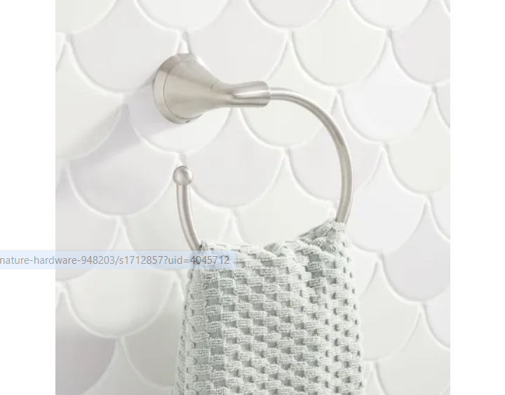 Signature Hardware SHPRTRZBN Provincetown 6" Wall-Mounted Towel Ring