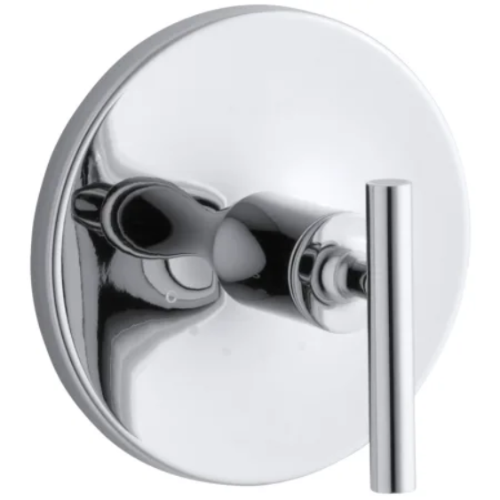 Kohler K-T14488-4-CP Purist Thermostatic Valve Trim Only with Single Lever Handle - Less Rough In