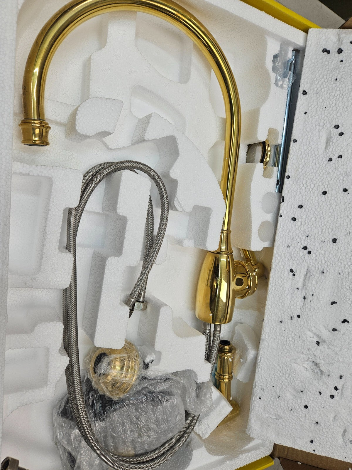 Perrin and Rowe U.4702ULB-2 Single Hole Kitchen Faucet UNLACQUERED BRASS SEE PIC
