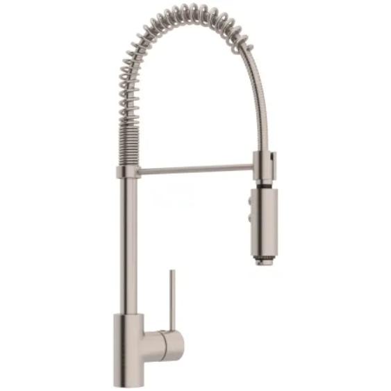 Rohl LS64L-STN-2 Pirellone 1.8 GPM Single Hole Pre-Rinse Pull Down Kitchen Faucet