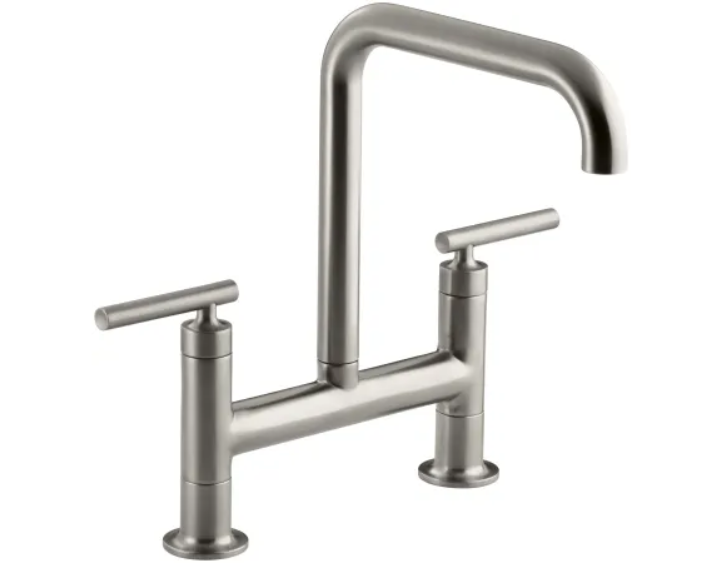 Kohler K-7547-4-VS Purist 1.5 GPM Bridge Kitchen Faucet