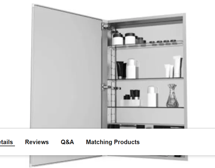 Robern MC2430D4FBL #A14 M Series 24" x 30" x 4" Single Door Medicine Cabinet