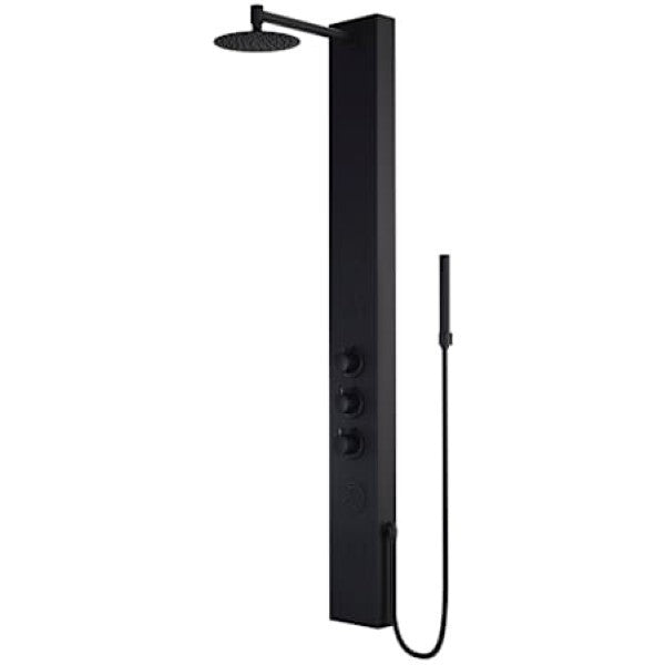 Vigo VG08013MB Ellington 59 H 4-Jet Thermostatic Shower Panel with Shower
