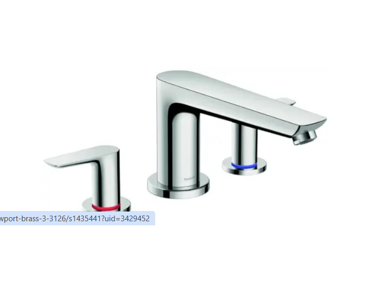Hansgrohe 71747001 #45 Talis E Deck Mounted Roman Tub Filler Trim with Metal Lev