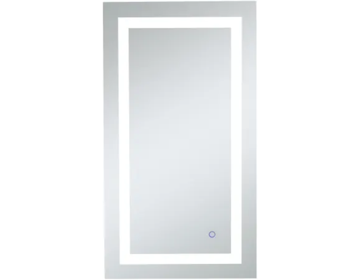 Elegant Lighting MRE12036 Helios 20" W x 36" H Modern Rectangular Aluminum Frameless Bathroom Wall Mirror with LED Lighting