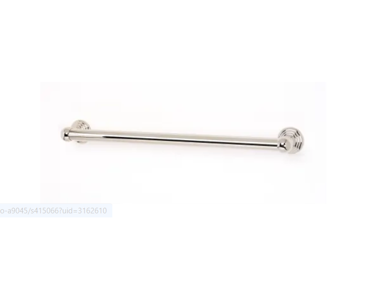 Alno A9023-24-PN Embassy 24 Inch Wide Towel Bar with 1-1-4 Inch Diameter Bar