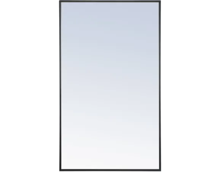 Elegant Lighting MR4074BK #C90 Eternity 24" W x 40" H Rectangular Metal Fram