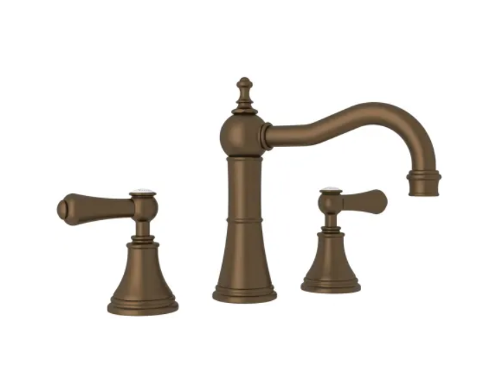 Perrin and Rowe U.3723LSP-EB-2 Georgian Era 1.2 GPM Widespread Bathroom Faucet with Pop-Up Drain Assembly