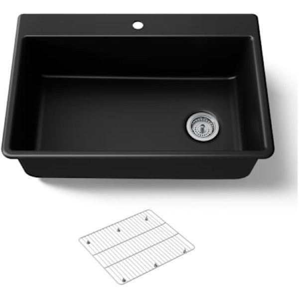 Kohler K-8437-1-CM1 Kennon 33 Top or Undermount Single Bowl Neoroc Composite
