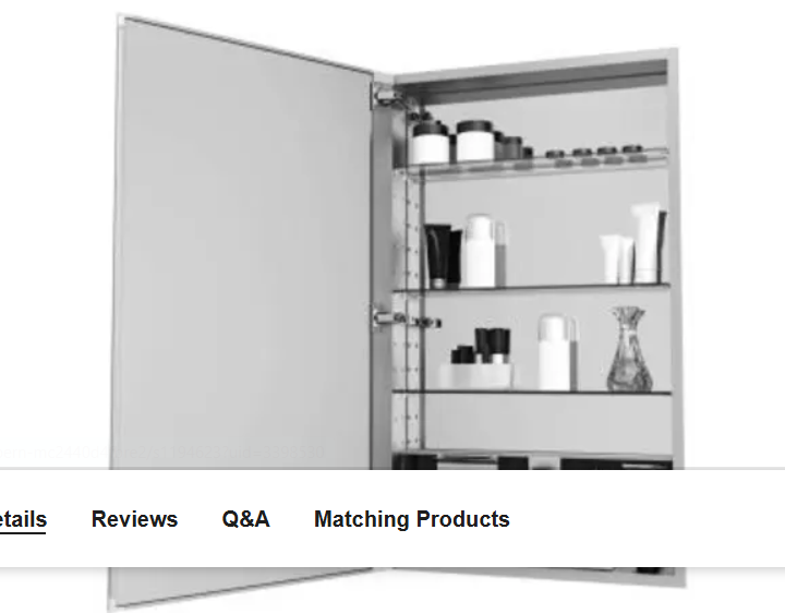 Robern MC2430D4FBL #B6 M Series 24" x 30" x 4" Single Door Medicine Cabinet