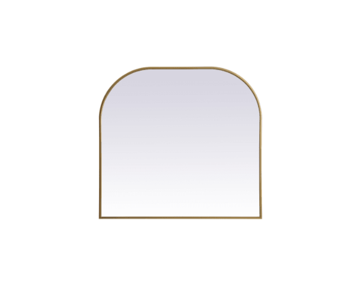 Elegant Lighting MR1B3634BRS Blaire 36" W x 34" H Modern Arched Bathroom Wall Mirror