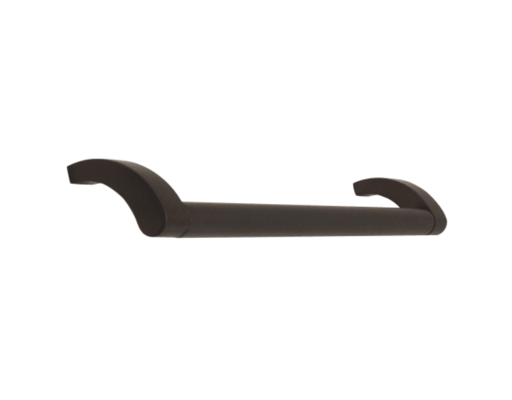 Alno A260-12-BRZ Circa 12" Center to Center Solid Brass Modern Drop Cabinet Handle - Drawer Pull
