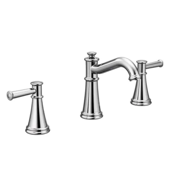 Moen T6405 Belfield 1.2 GPM Widespread Bathroom Faucet - Includes Metal Pop-Up Drain Assembly