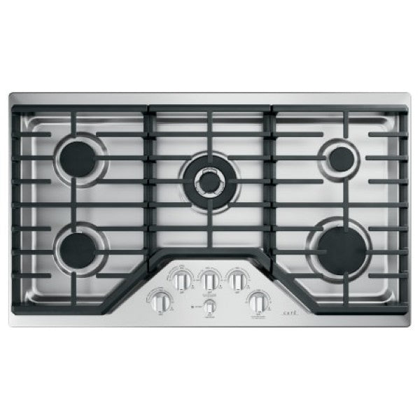 Cafe CGP95362MS1 36 Inch Wide 5 Burner Gas Cooktop with Power Burner