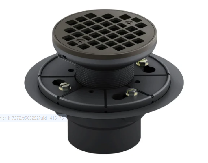 Kohler K-9135-2BZ Clearflo Round Design Tile-In Shower Drain