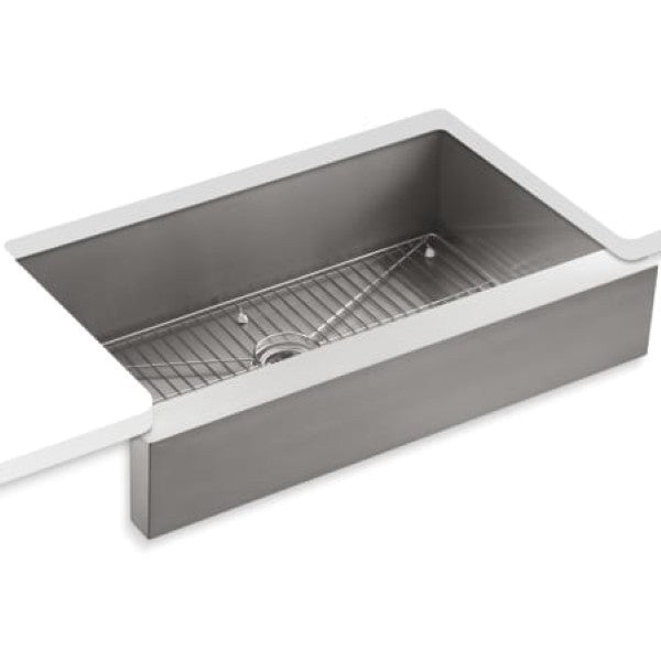 Kohler K-3943-NA Vault 35-1-2" Single Basin Under-Mount 18-Gauge Stainless Steel Kitchen Sink with Self Trimming