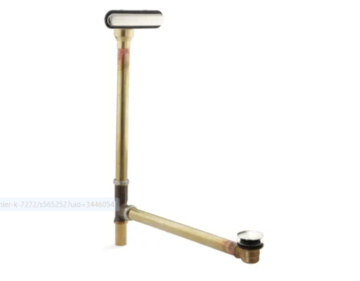 Kohler K-7271-SN Clearflo 1-1/2" Toe-Tap Tub Drain Kit - with Brass Slotted Overflow