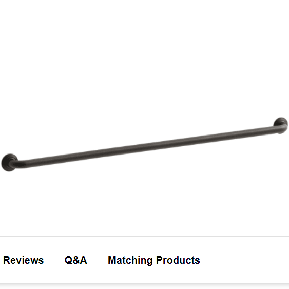 Kohler K-10545-2BZ 42" Grab Bar with Traditional Design