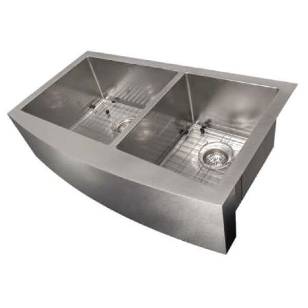 ZLINE SA60D-36S 36 Undermount Double Basin Stainless Steel Kitchen Sink with
