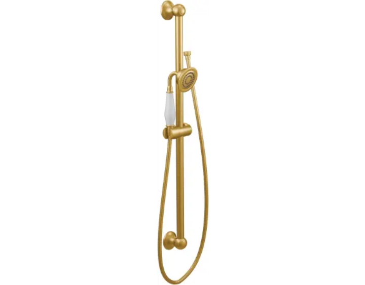 Moen S12107EPBG Weymouth 1.75 GPM Single Function Hand Shower Package with Eco Performance - Includes Slide Bar and Hose