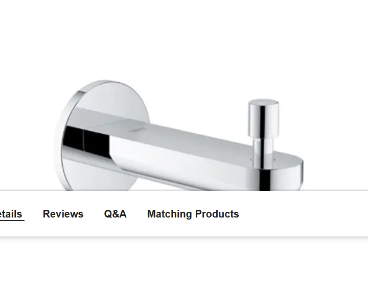 Grohe 13273000 Wall Mounted Tub Spout with Diverter from the Eurosmart Cosmopolitan Collection