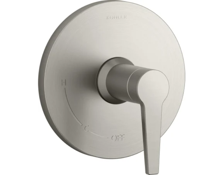 Kohler K-TS74042-4-BN Hint Function Pressure Balanced Valve Trim Only with Single Lever Handle - Less Rough In